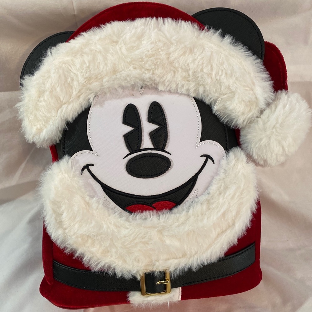 Santa Mickey loungefly backpack